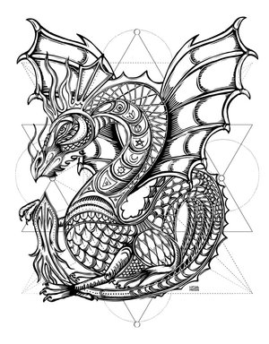 Download Sacred Animals Coloring Book Lydia Hess Illustration Design