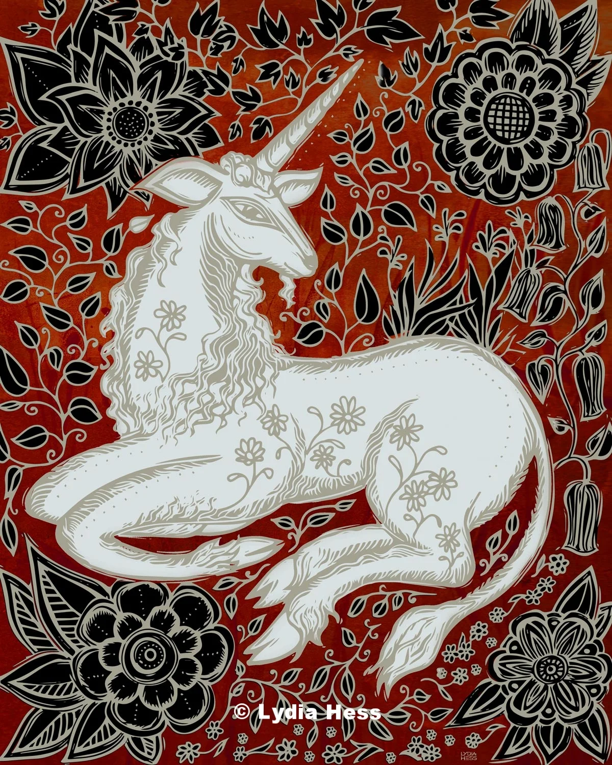 Mystical Unicorn Archival Print
