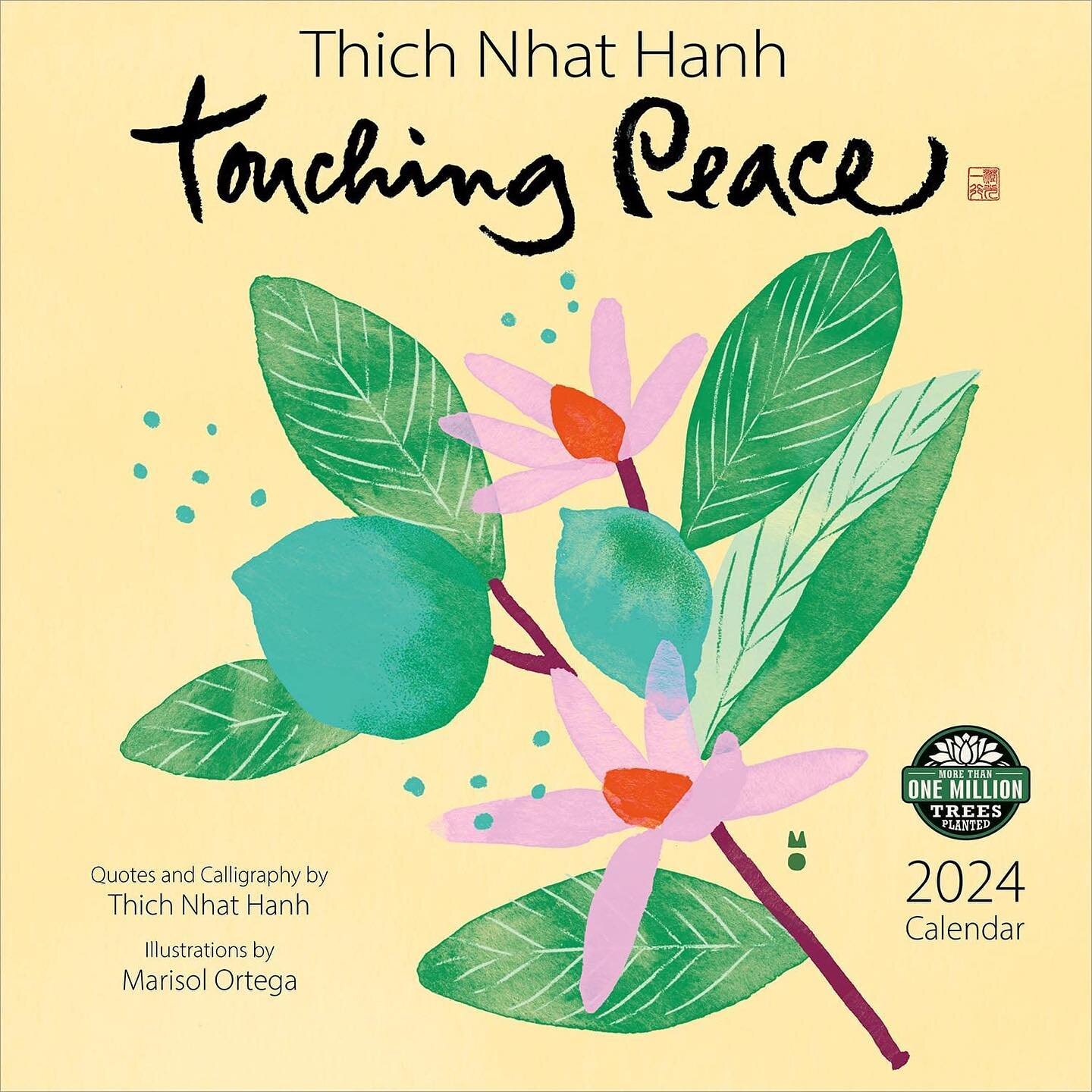 This is the New Thich Nhat Hanh calendar from @amberlotuspublishing . Featuring the fresh beautiful work of @marisol.ortega . We love how it show cases the Wisdom teachings and pairs so well with Marisol&rsquo;s stunning artwork.
#calendarart #thichn