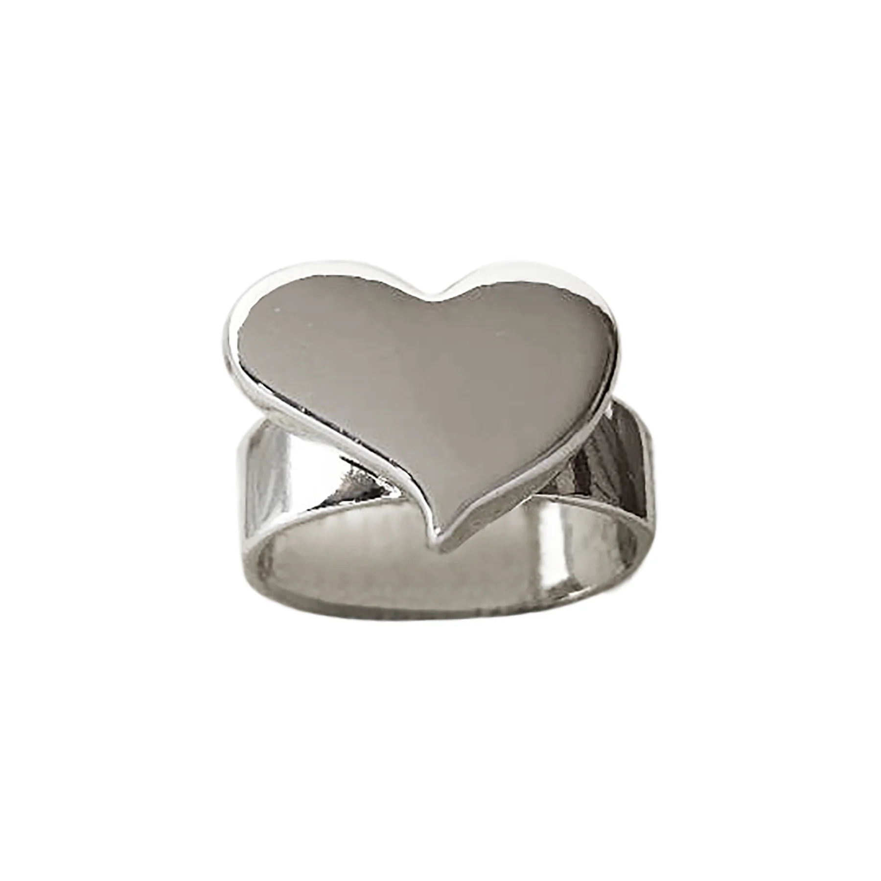 Solid Sterling Silver Groovy Heart Ring by Betsy Frost Design