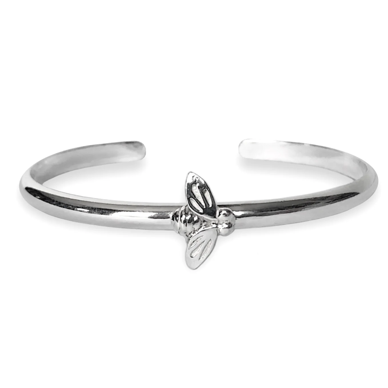 Bee Happy Cuff Bracelet Sterling Silver by Betsy Frost Design