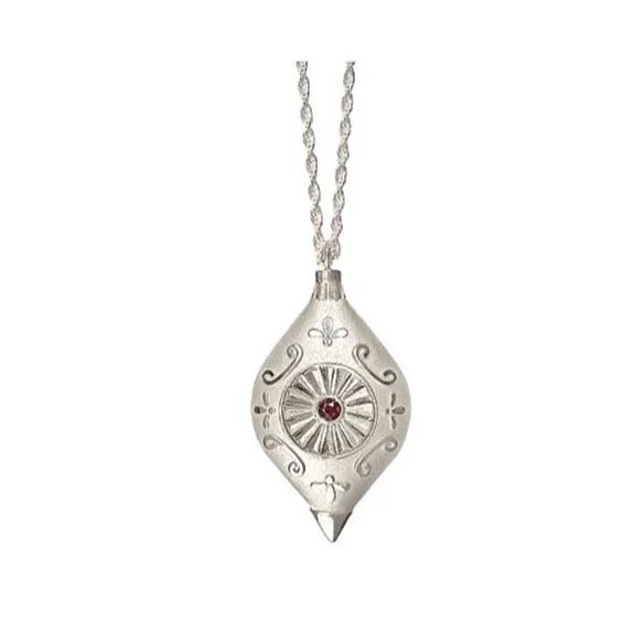 Small Vintage Ornament Pendant with Red Stone .jpeg