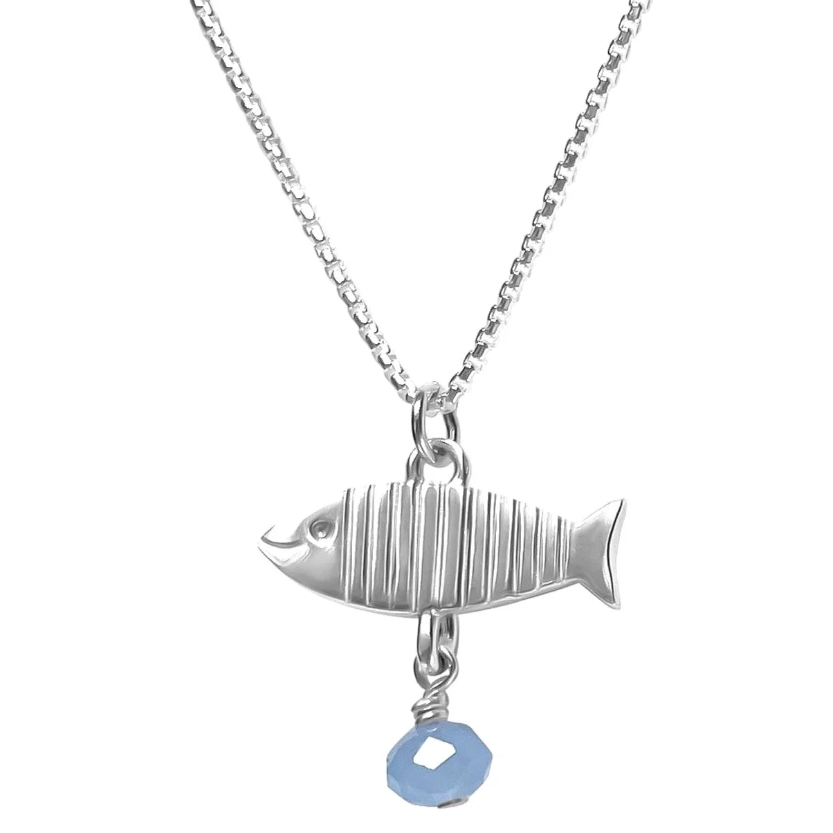 Swimming Fish Pendant with Periwinkle Blue Stones   PHSTRIPER1CHALIMG_9814.jpg