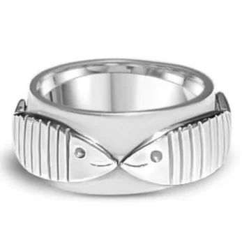 Kissing Fish Ring by Betsy Frost Design
