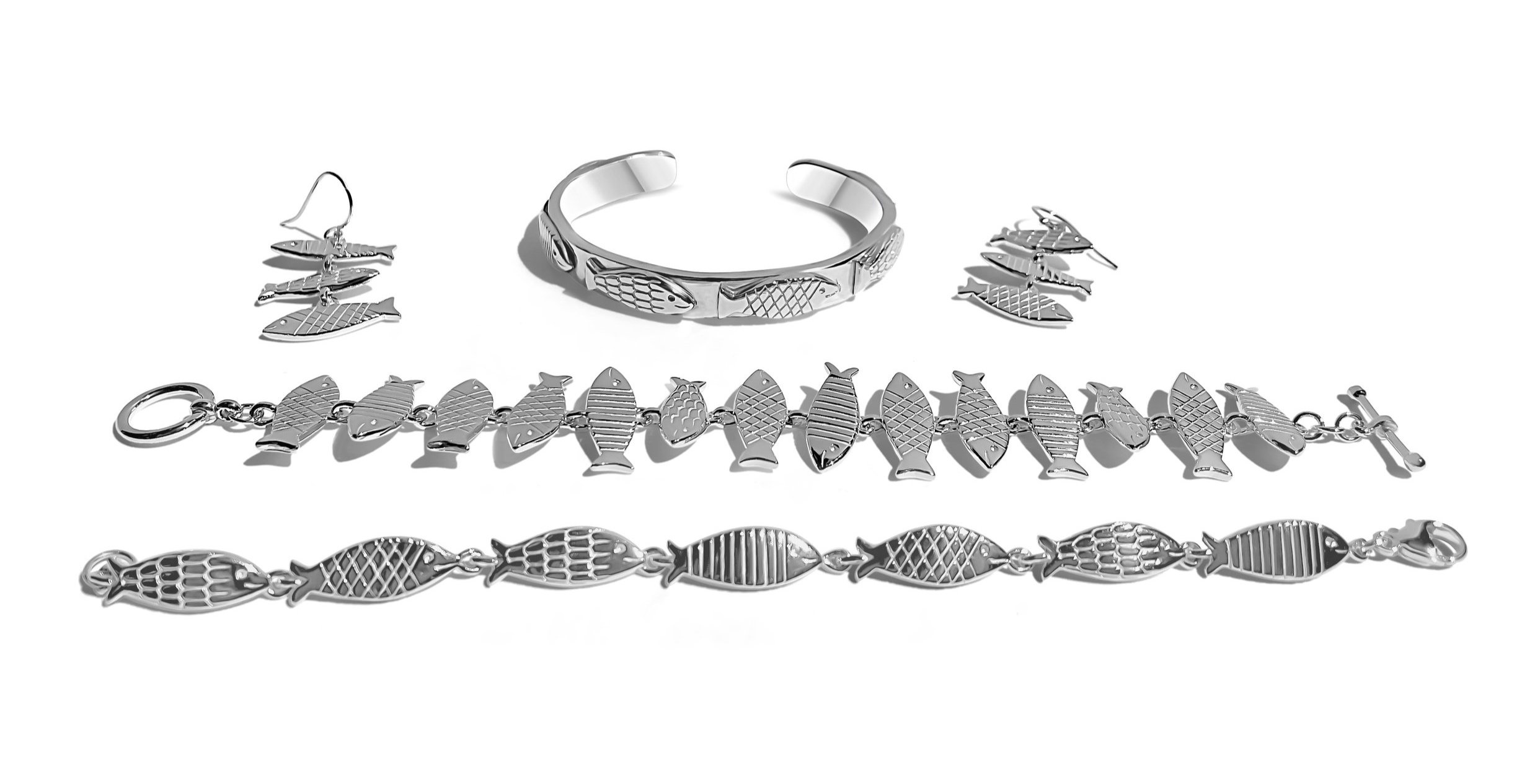 Betsy Frost Design's "Daily Catch" Collection Pieces in Sterling Silver