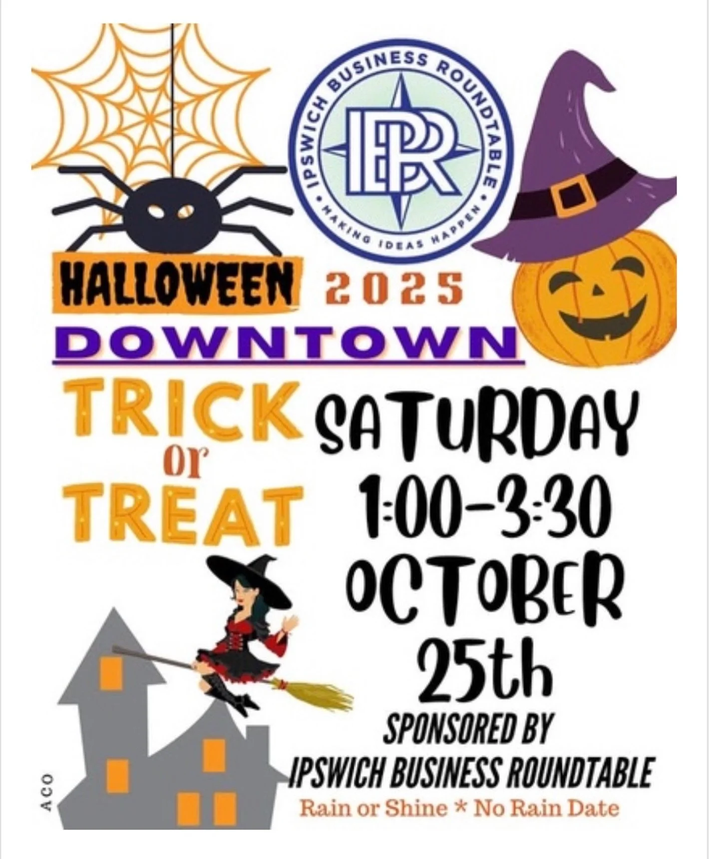 We will be OPEN at the shop 10-5 on Saturday, but it will also be Trick or Treat 🍬 in downtown Ipswich from 1pm-3:30pm. 👻 🎃