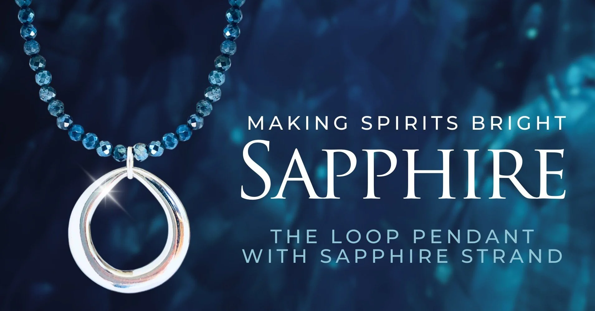 If you really want to impress her?  The Loop Pendant on a Sapphire Strand is a Holiday Season Showstopper!  See our Loop Collection on betsyfrostdesign.com. *Ship by Dec 17th to arrive by Christmas!
 #MakingSpiritsBright ✨💙💎 #betsyfrostdesignstudio