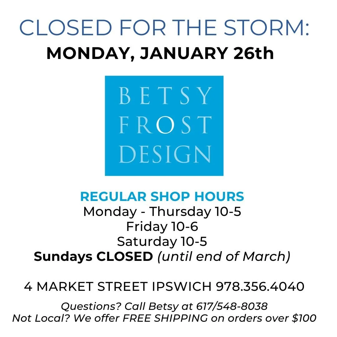 We will be closed at the shop for the upcoming storm &amp; downtown parking ban for Monday, January 26th. We will announce any future changes here. Be safe in the snow! ❄️