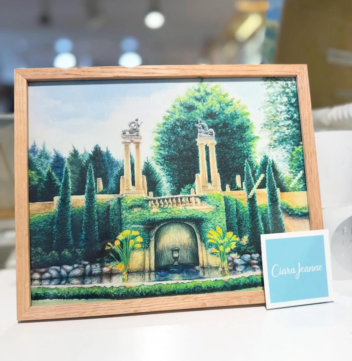 Think Spring! ☀️ Some art 🖼️ by the very talented local Artist @ciarajeannedesign. She used to work with us here at the shop! We are OPEN TODAY - Tuesday from 10-5.