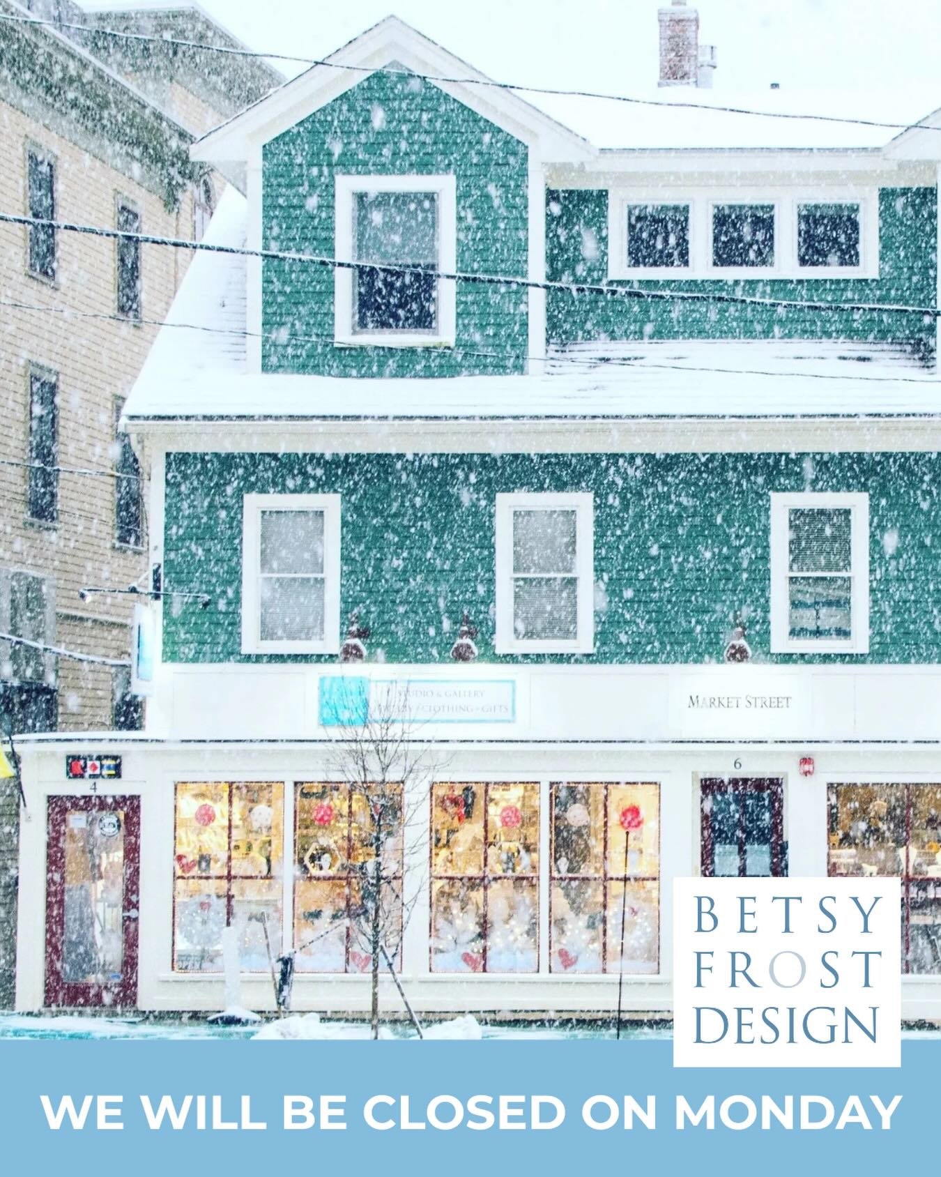 Due to the storm ❄️ and downtown parking we will be closed at the shop on Monday. We will keep you posted here on any further updates. Be safe and warm, everyone!