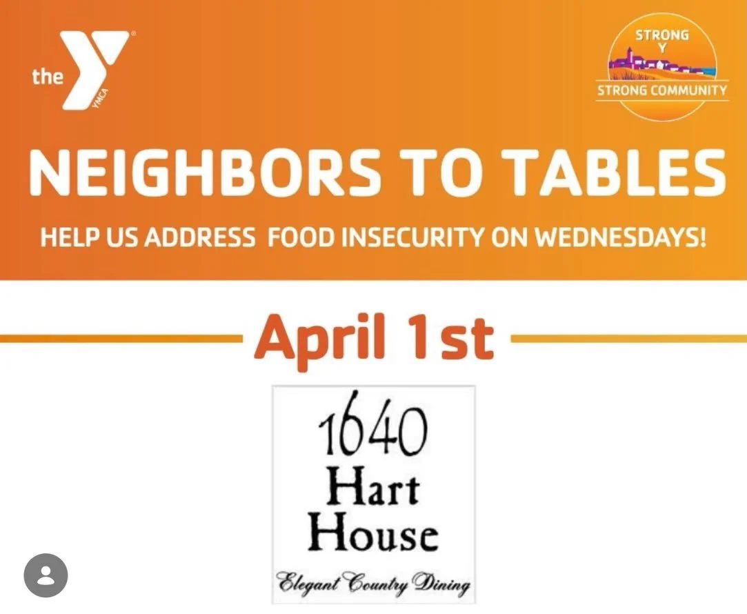 Neighbors to Tables is Back! Join us in Fighting Food Insecurity.
With the @ipswichymca
@theopendoorma 
@acordfoodpantry 
Make your dinner 🍽️ reservation now for Wednesday, April 1st at the @1640harthouse and help fight food insecurity in Ipswich!
I