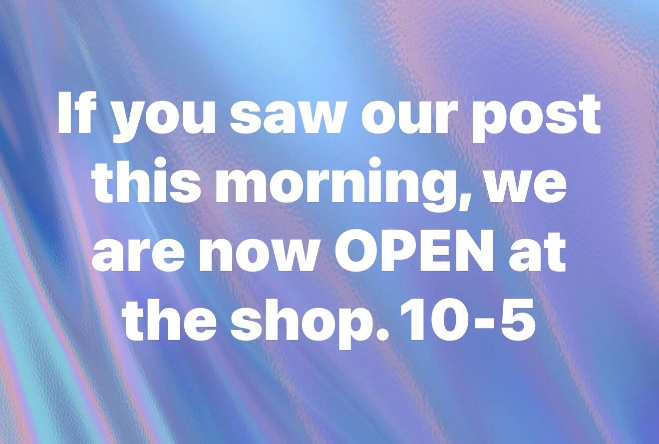 Fire Dept came by this morning to assess a potential gas leak. All is absolutely fine and we are now OPEN at the shop today, Thursday 10-5. Thank you Ipswich Fire Department! 👏