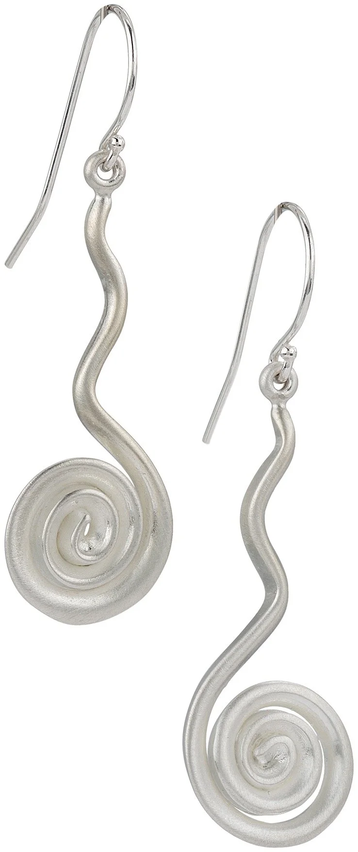 Sterling Silver Cello Scroll Earrings