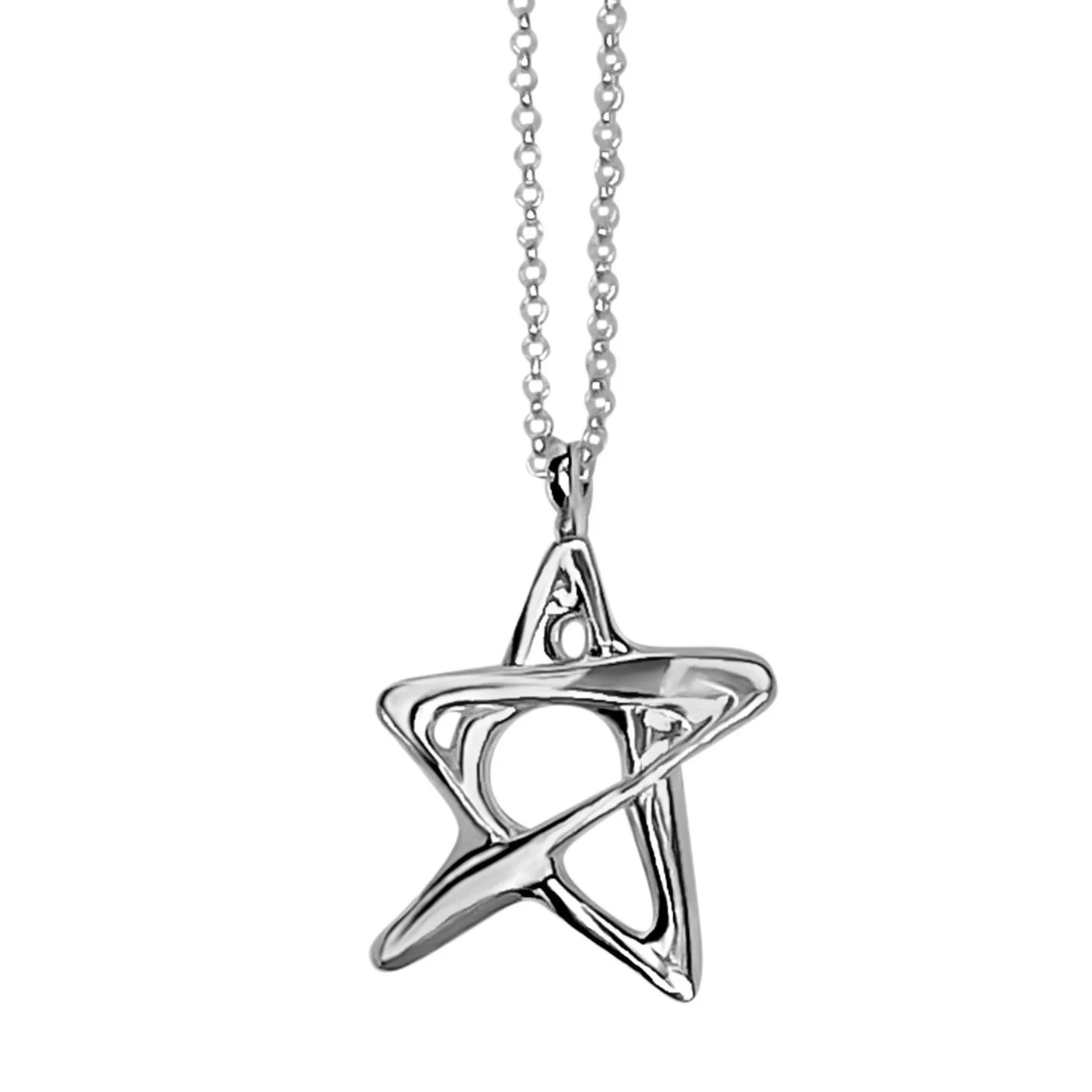 Sterling Silver Abstract Star Pendant (Copy)