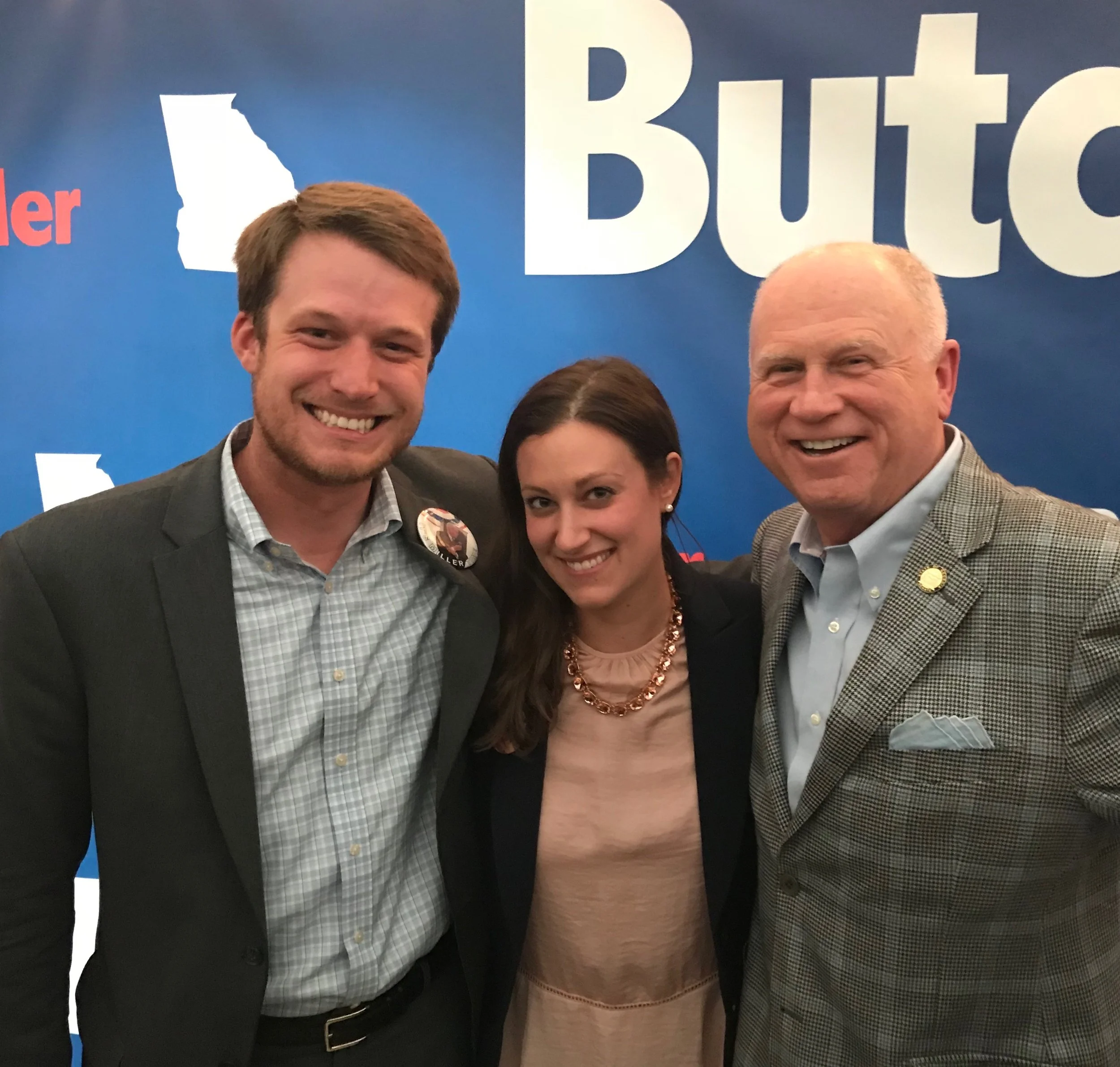 TJ Kaplan and Lauren Pollow attend an event honoring Senate president pro tempore butch Miller (R-Gainesville)