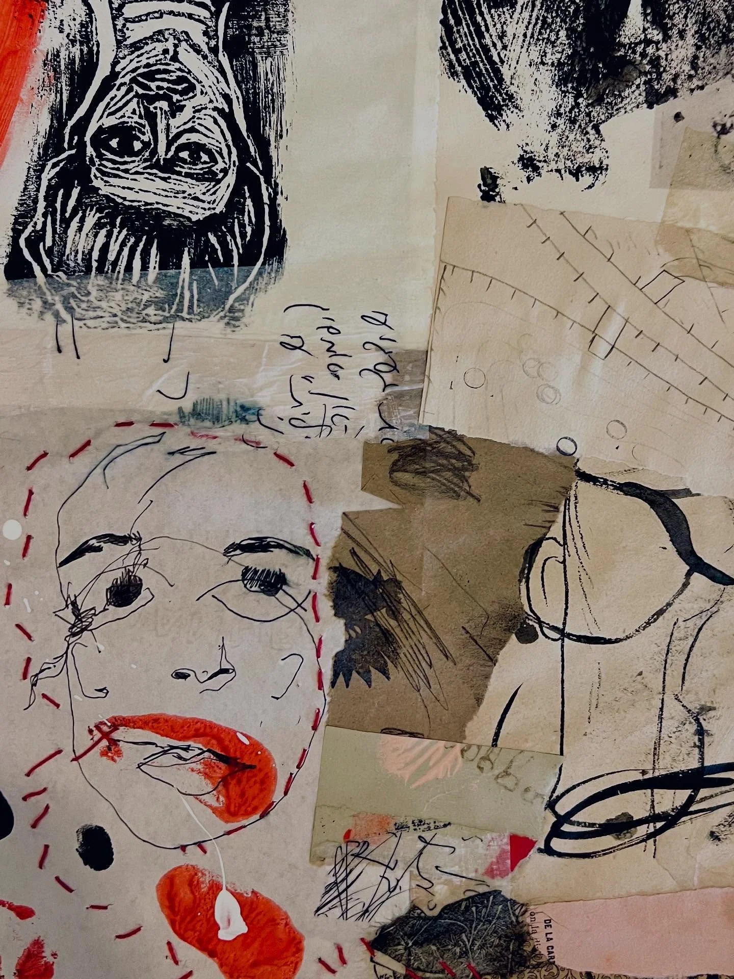 Waiting to become something else again. 

Here, in this retreat, time, and place, (Portland, Oregon), waiting to become pages of a book. 
A Book of Faces. 

Yesterday, in the middle of the day, while teaching one of two new workshops at Art and Soul,