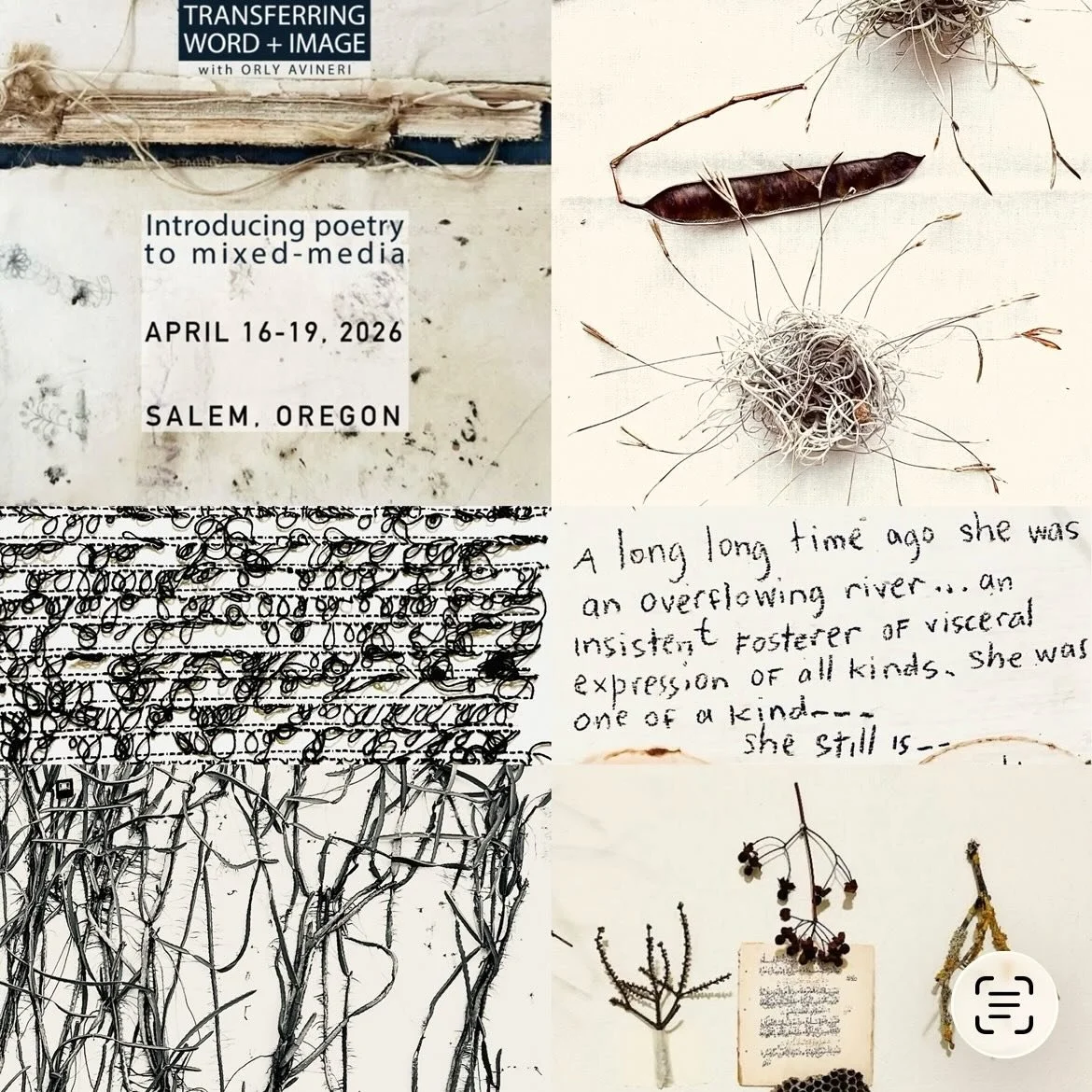 Images and words meet in this 4-day workshop. I&rsquo;ve always kept them separate. I understand now how they belong together on the dance floor of expression: Raw, honest, energetic, and transcendent, changing each other&rsquo;s lives and worlds, an