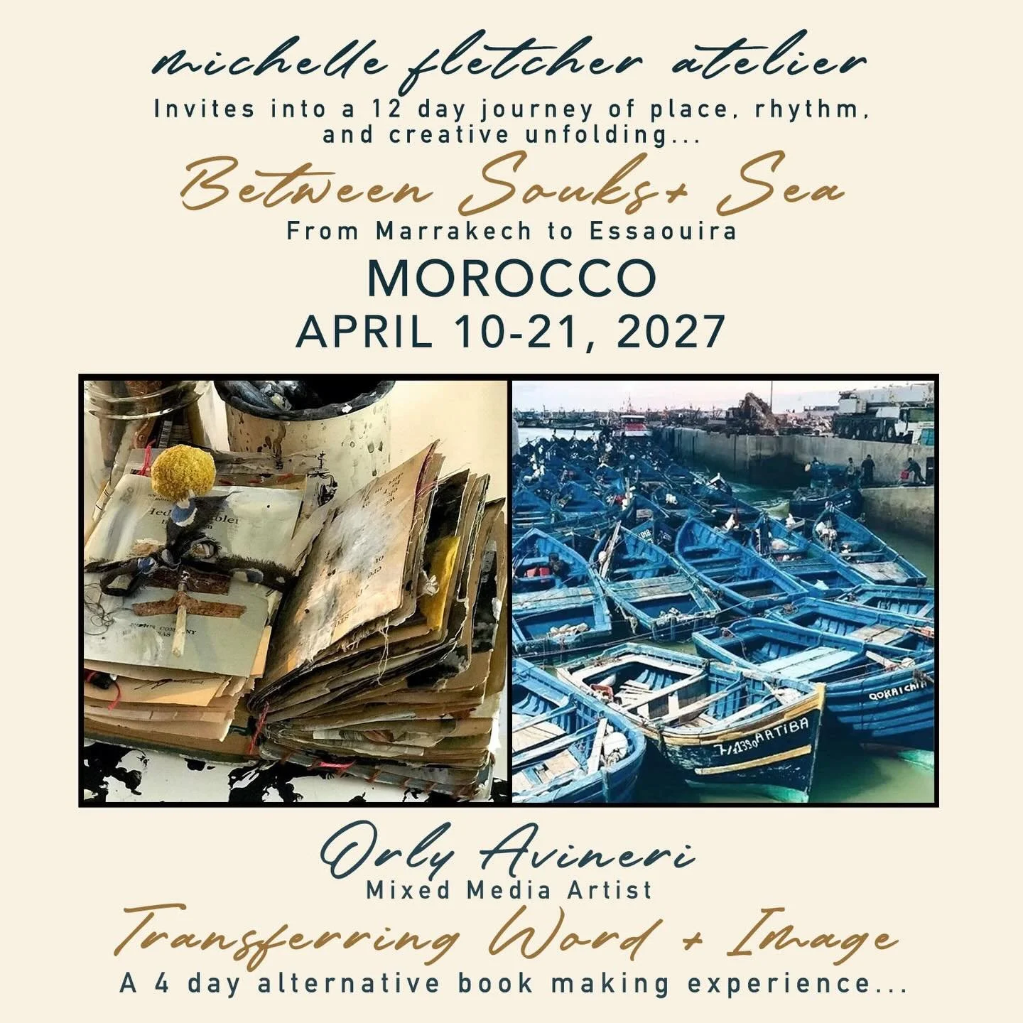So new and mesmerizing!

It&rsquo;s a 12 day &lsquo;journey of place, rhythm, and creative unfolding&rsquo; as Michelle Fletcher @michellefletcheratelier calls it so beautifully. In it my 4-day workshop. Words and images interplay. Both belong front 