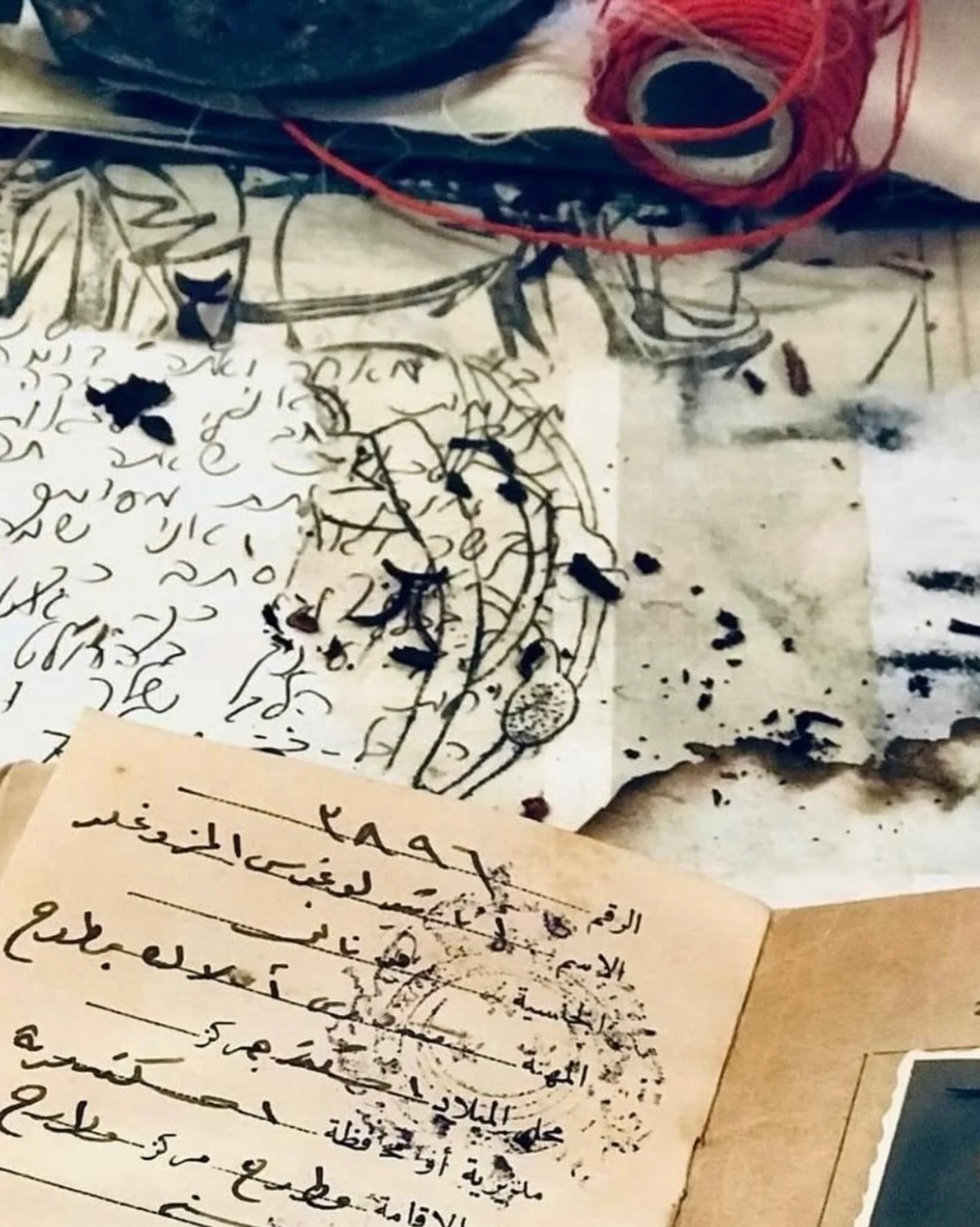 He was carrying in his heart 
what remained of his childhood
what remained of his days
what remained of his city
what remained of his name
what remained of you.

~ Mohammed Moussa
