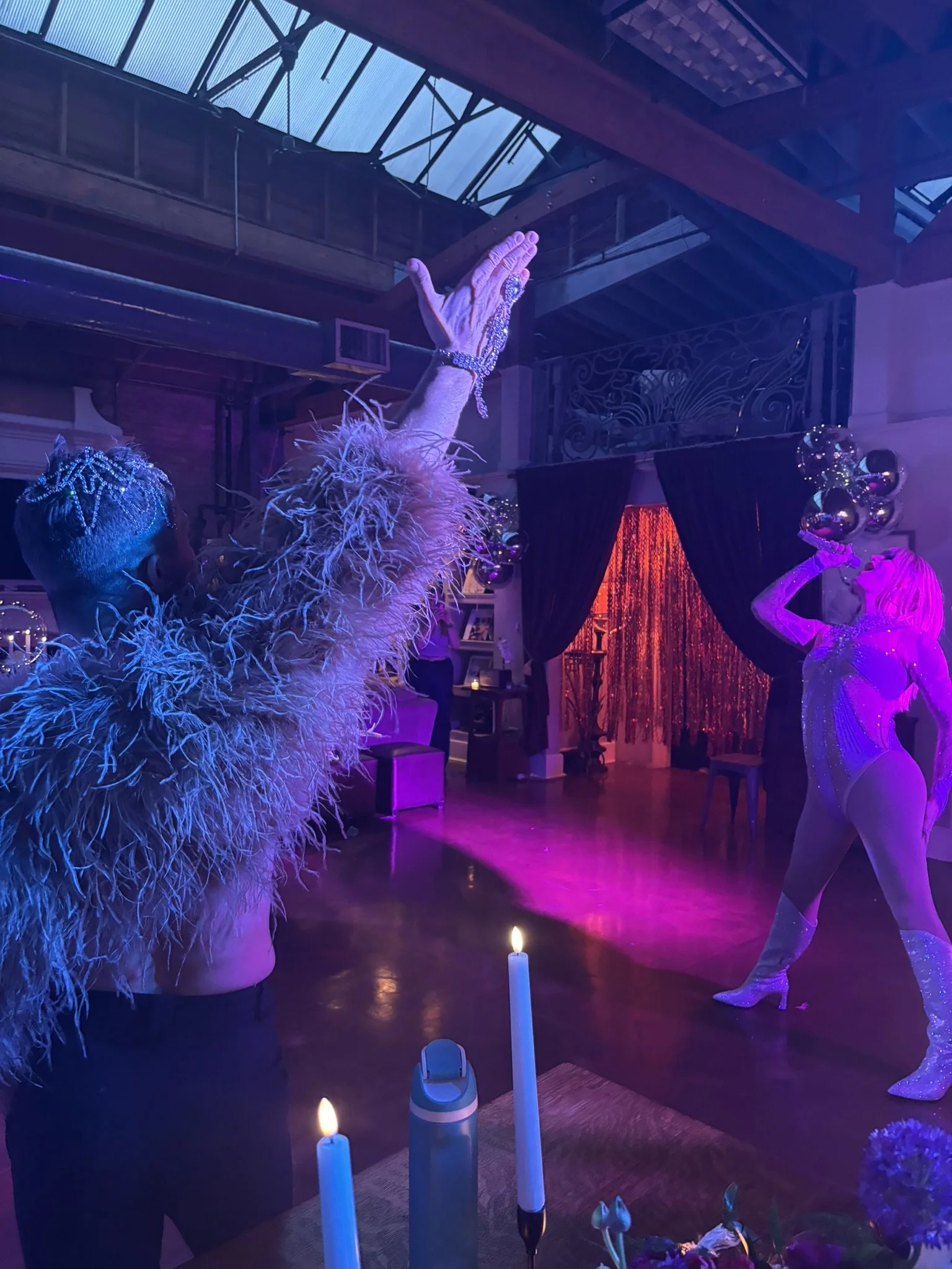 Judith Priest, a Taylor Swift drag queen, perfroms at a 40th birthday party planned and executed by An Event Less Ordinary