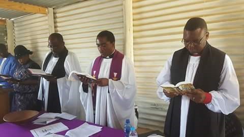 Bishop Njabulo preaching and participating in the service at Bethlehem church, Katatura, Windhoek.