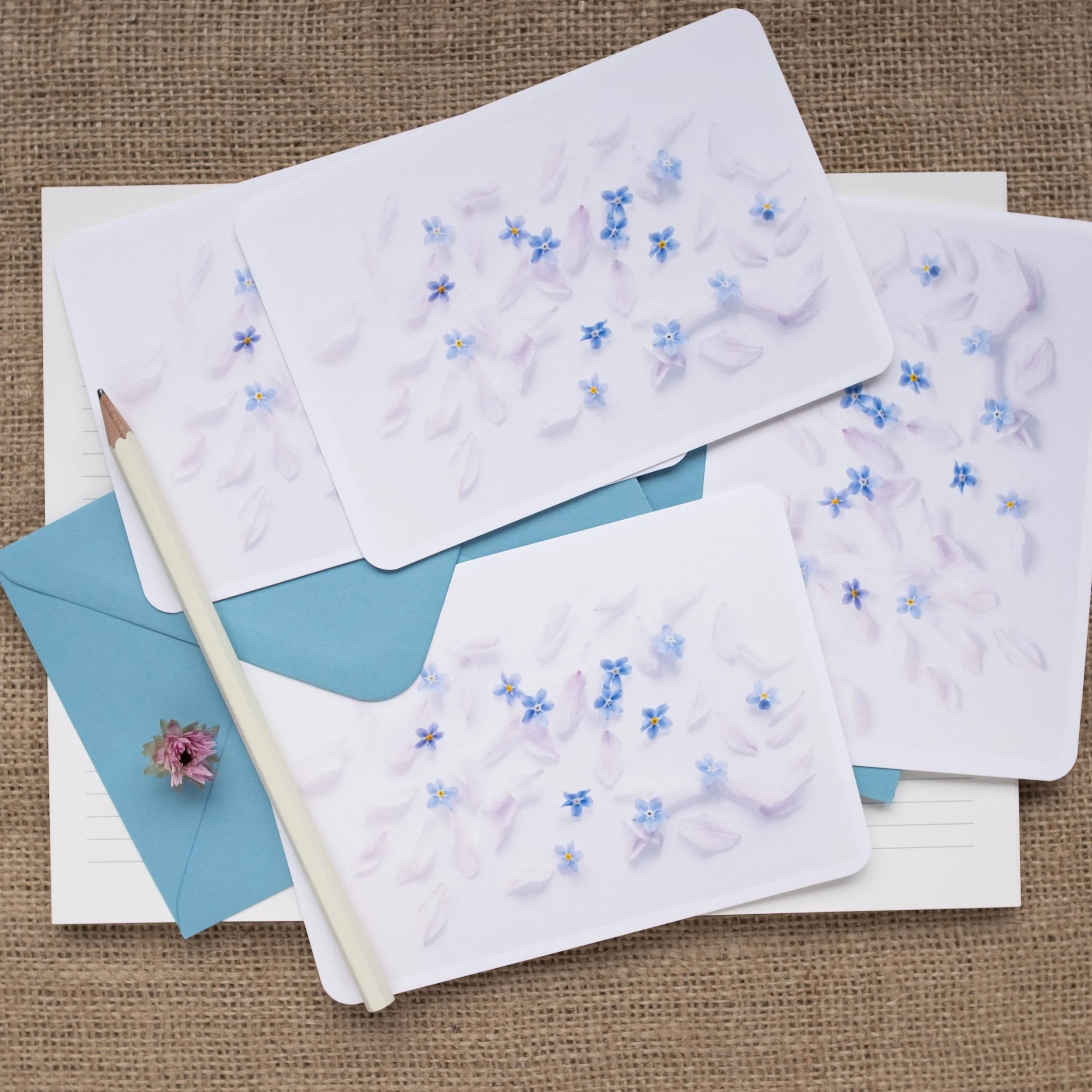 Forget me not notelets set UK