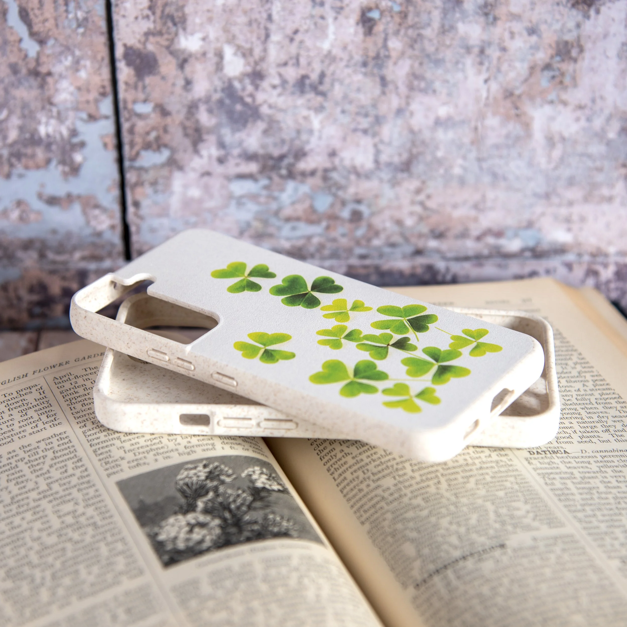 Irish Shamrock Biodegradable Phone Case stack.jpg