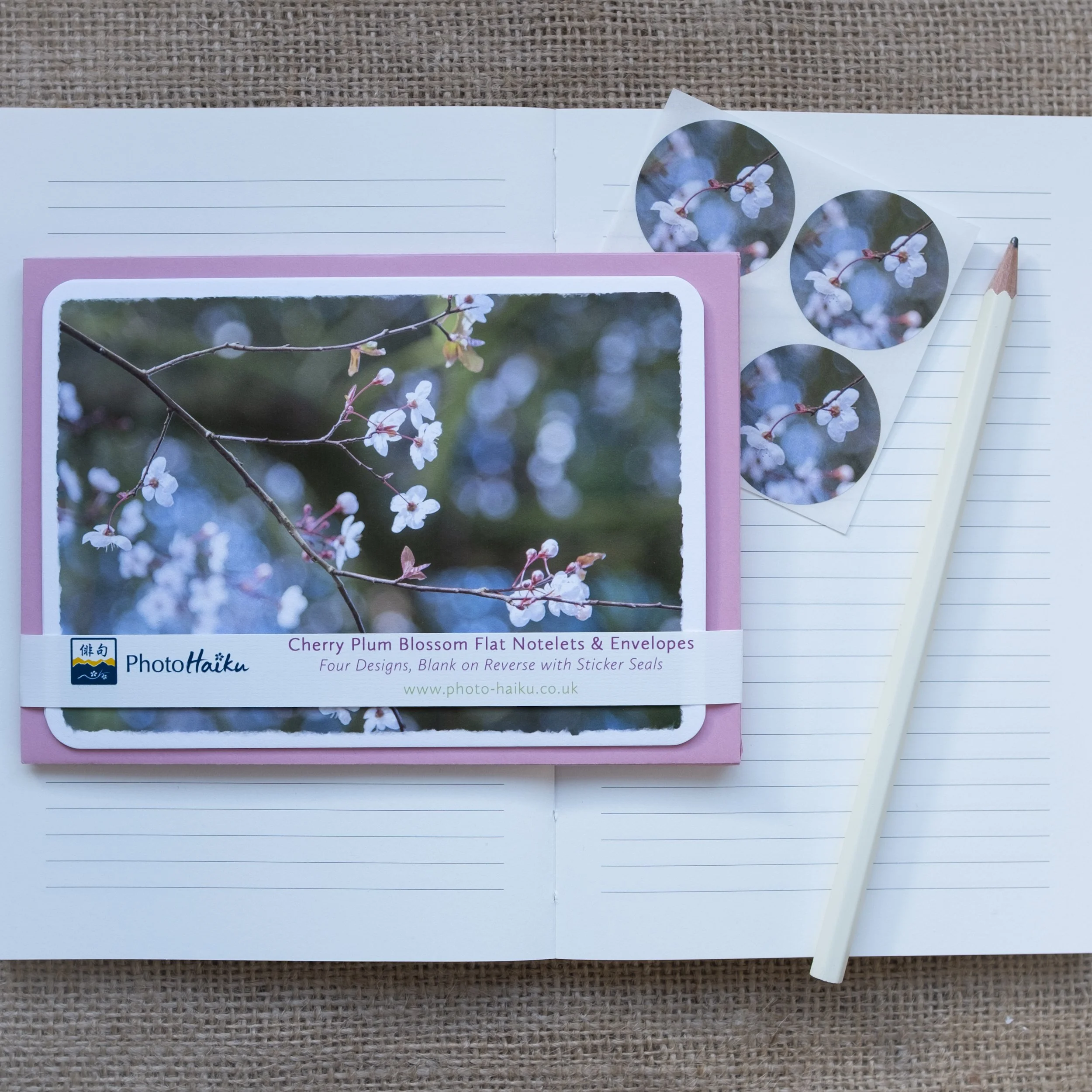 Cherry Blossom Cards and Stickers Set