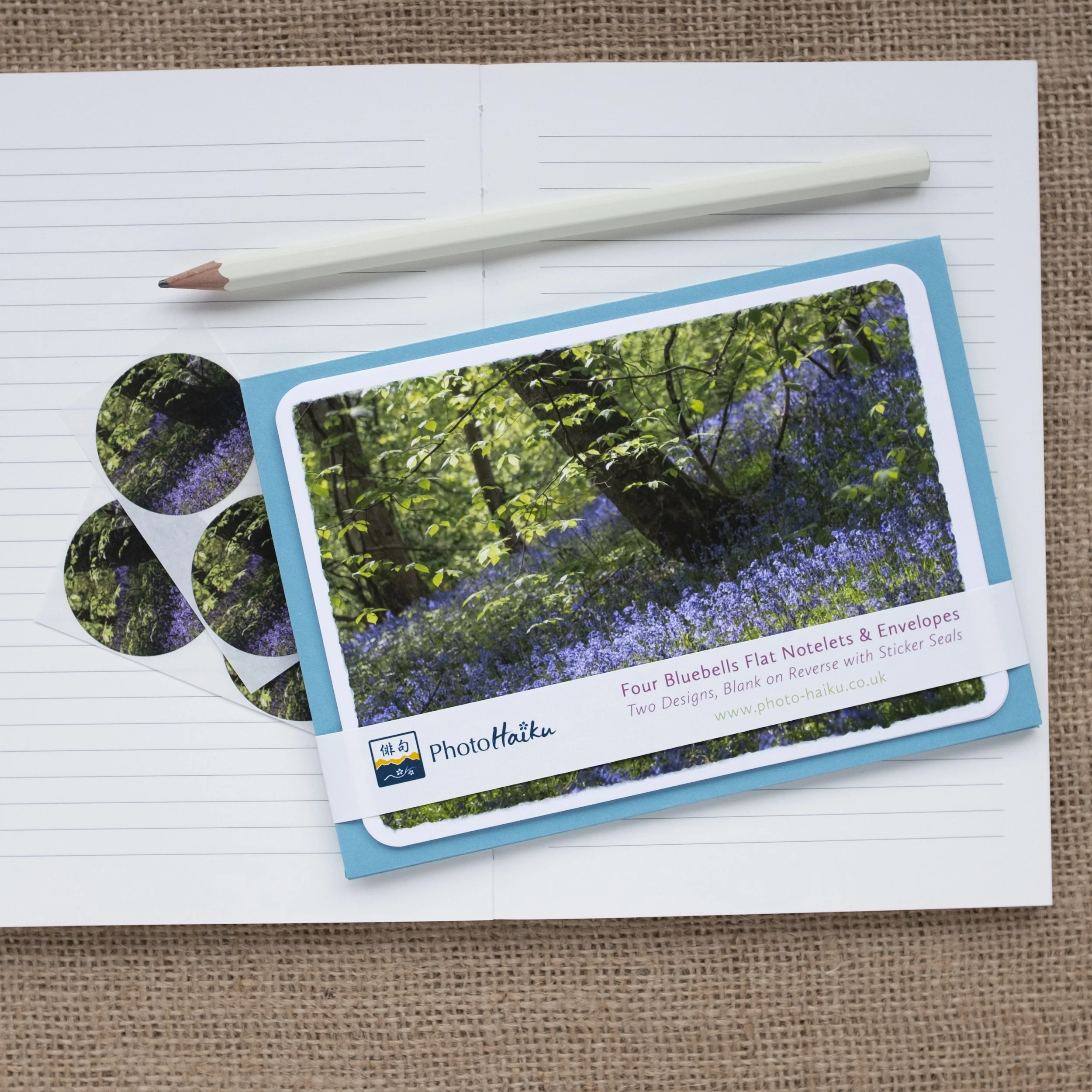 Bluebell notelets set UK