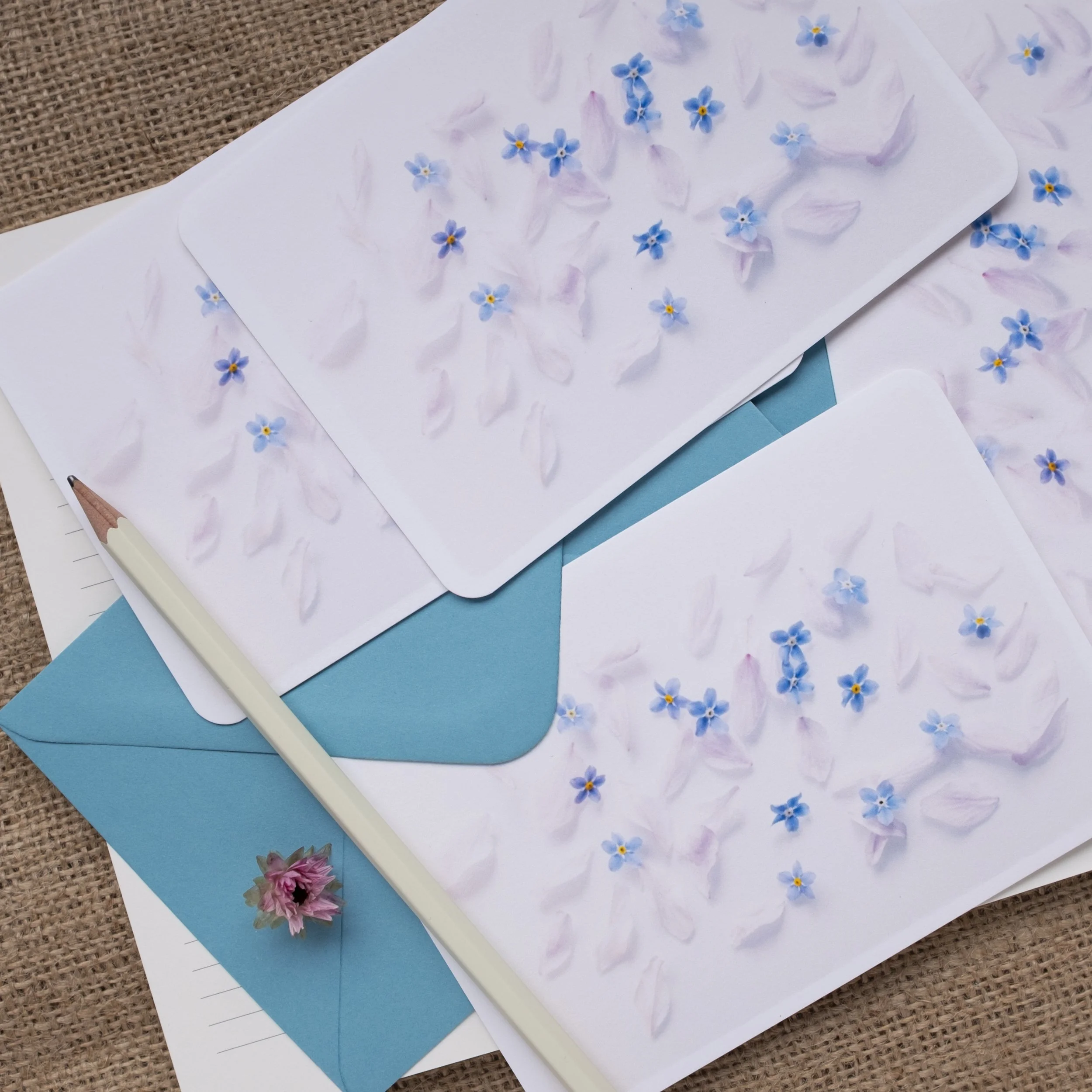 Forget me not notelets set UK