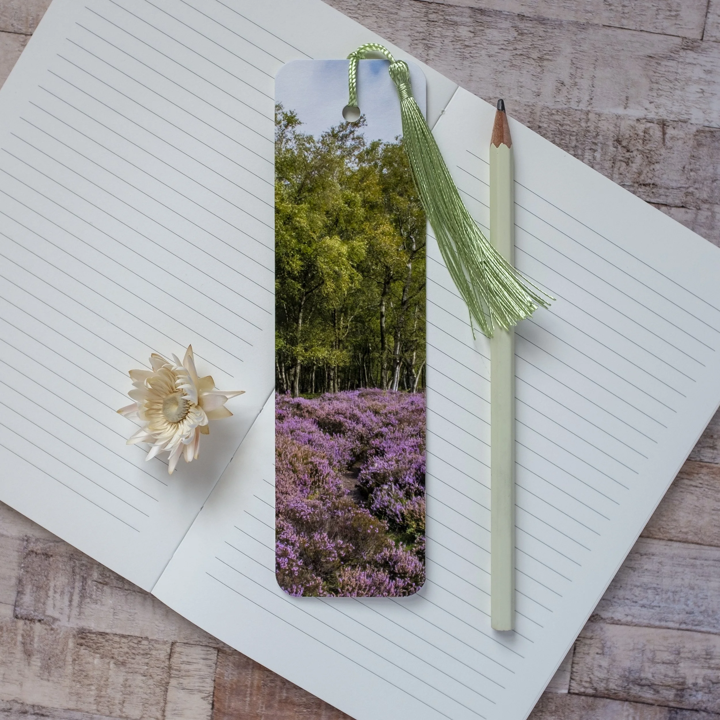 Purple Heather Derbyshire Landscape Peak District Bookmark