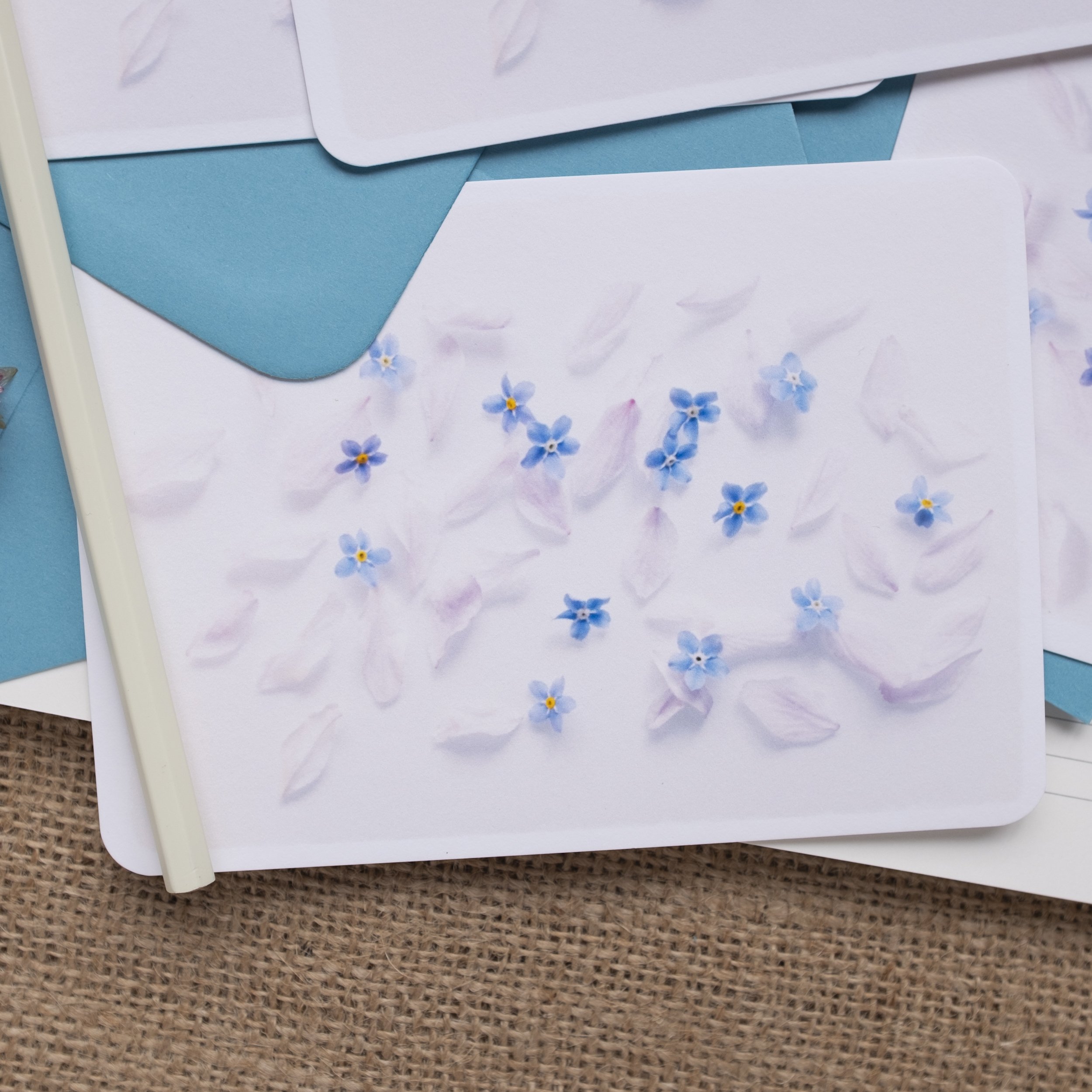 Forget me not notelets set UK
