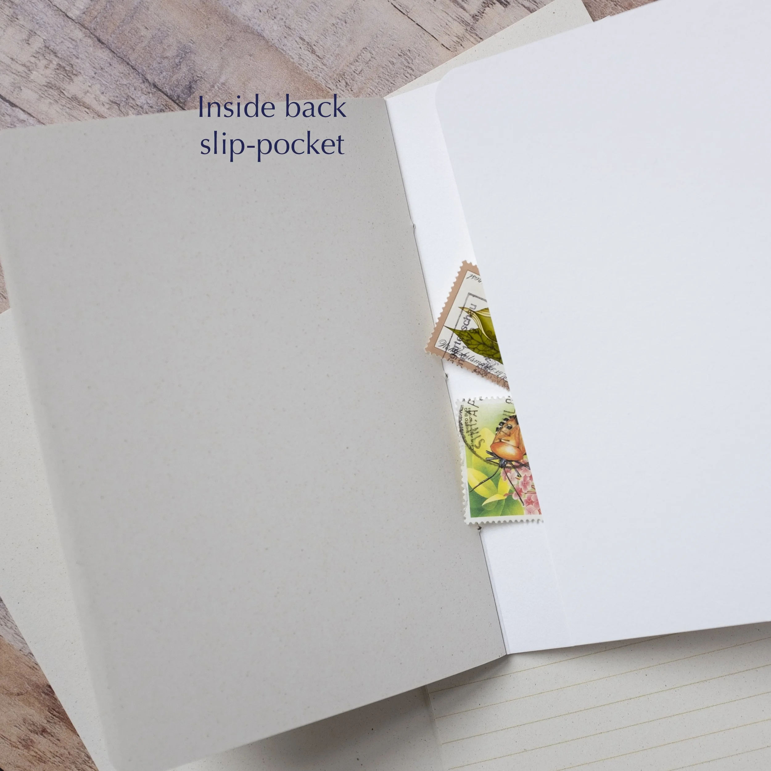 Handstitched A6 Notebook UK with Pocket