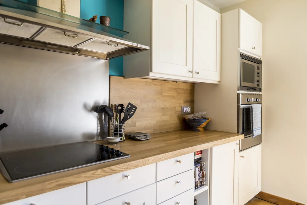 Post-rennovation pictures of an apartment in Chamonix