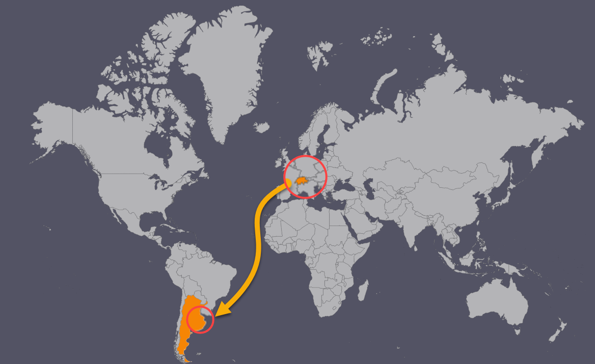From Zürich to La Plata: 11,300 km