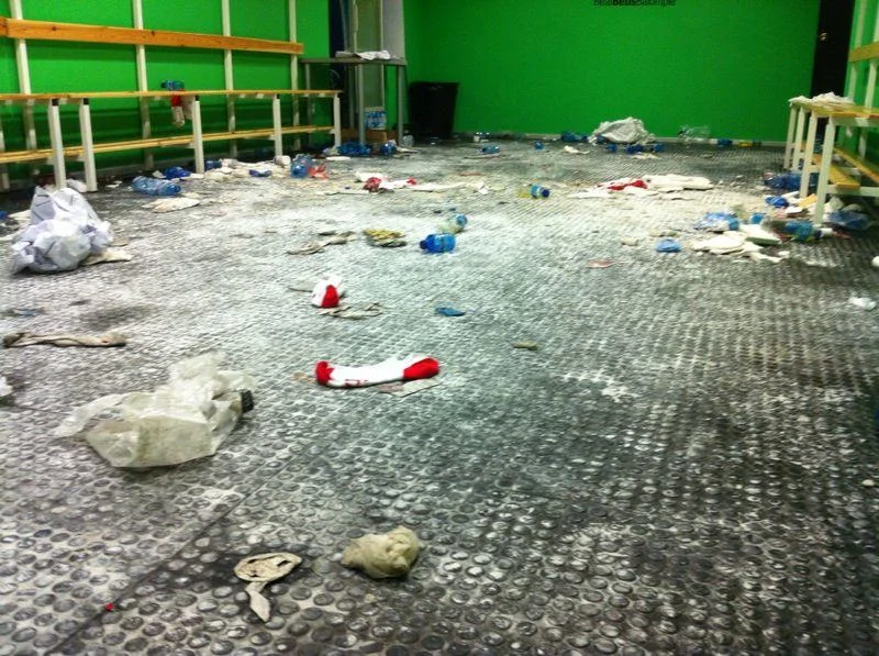 Leaked image of the cocaine residue in the Estudiantes changing room after FT.