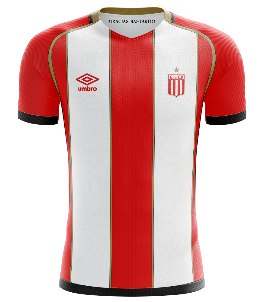 Spoiler: the 2024/25 Estudiantes home shirt as designed by Keysi Rensie #GraciasBastardo