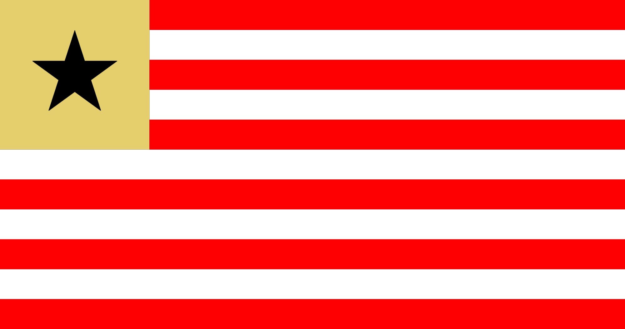 Bastardo quickly needed a flag for the new Democratic Republic of La Plata. So he mocked up Liberia’s current flag and changed the colours to replicate Estudiantes de La Plata’s club logo. Et voilà !