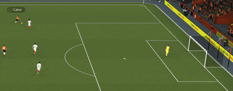 Courtet finishing Cabot’s silky pass.