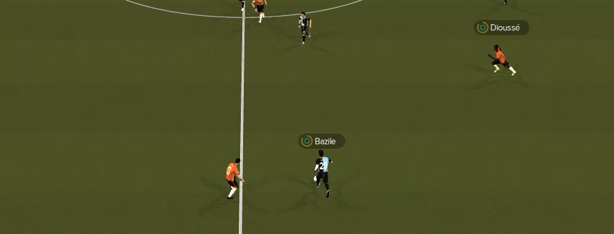 There’s been some wonderful passes and exquisite finishes, but Assane Dioussé also does the rough side well.