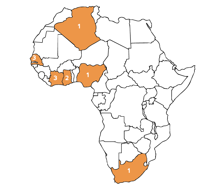 Achilles’ Africa so far: Algeria, Côte d’Ivoire, Ghana, Nigeria, Senegal & South Africa.