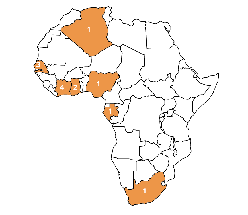 Achilles’ Africa so far: Algeria, Côte d’Ivoire, Gabon, Ghana, Nigeria, Senegal & South Africa.