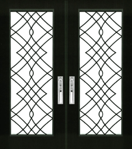 Glass Door Inserts Temecula - Glass With Iron Details