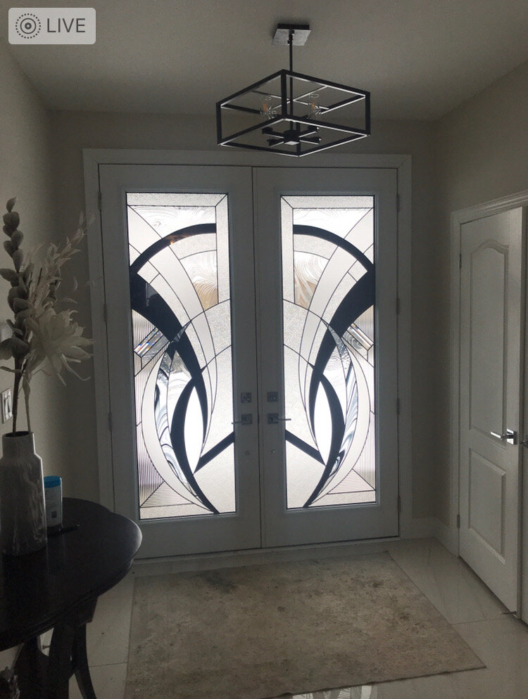 Decorative-Glass-Door-Inserts-installation-Aurora-Ontario