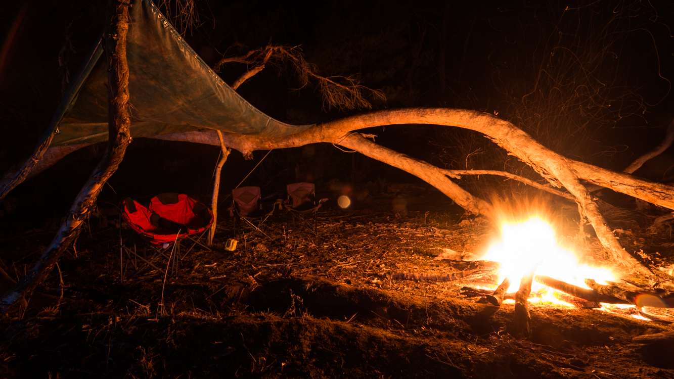 Campfire at Halls Gap VIC