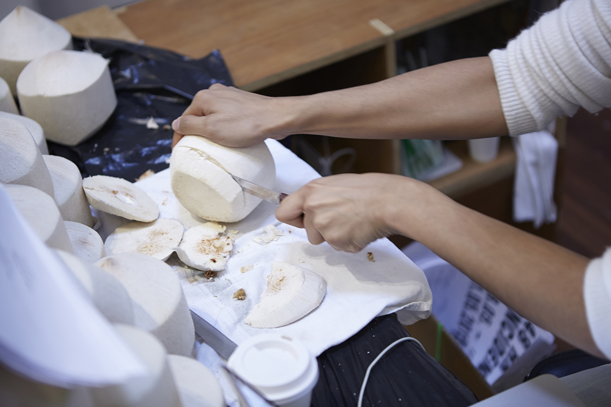 A Novel Merchant (performance documentation), 2015, performed as part of 48 HR Incident , 4A Centre for Contemporary Asian Art. Photo: Zan Wimberley. Copyright JD Reforma.