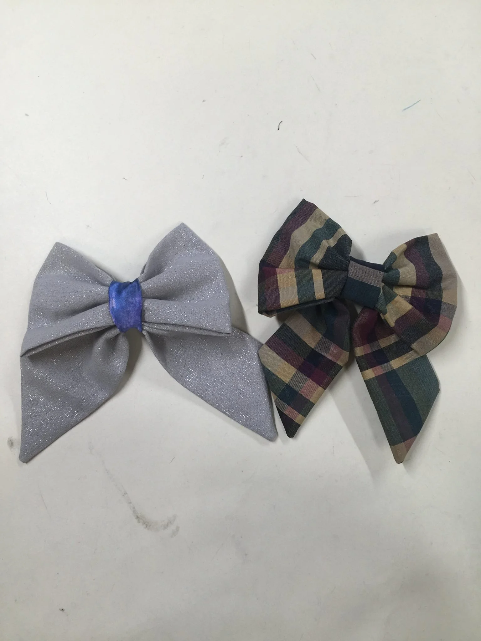 Hair bows with clips attached