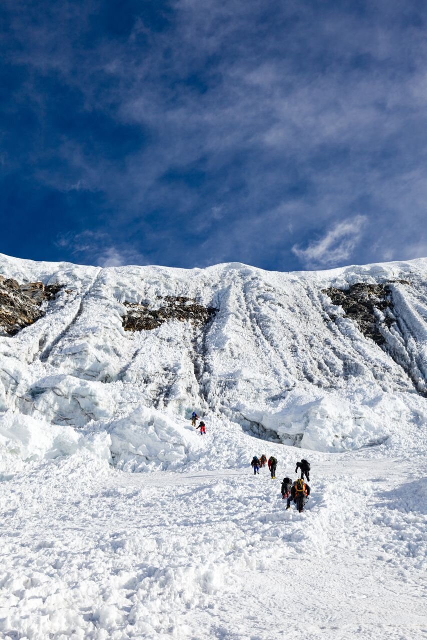 Island Peak vertical wall