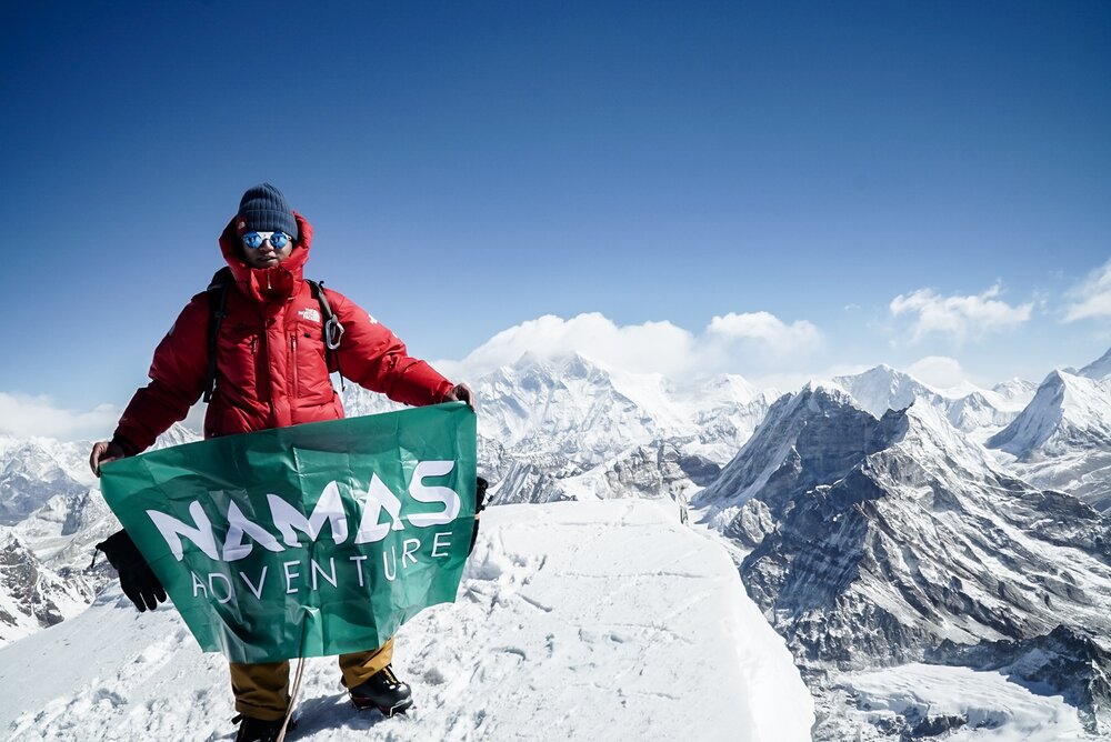 Namas flag on Mera Summit