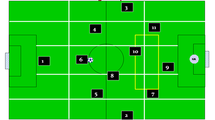 Divided Up Field for Team Shape Direction